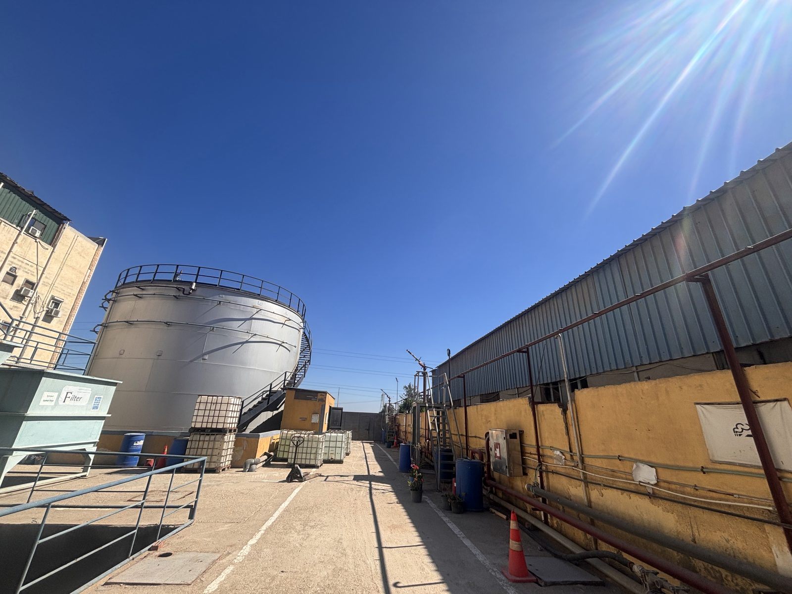 ICC storage tank and factory lane