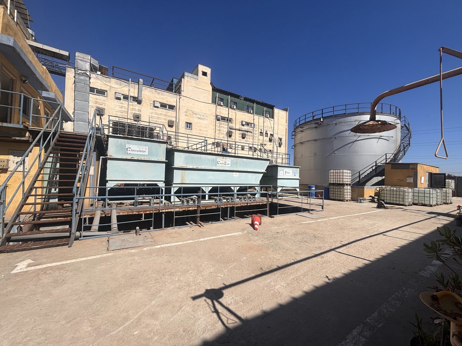 Industrial water treatment basins at ICC
