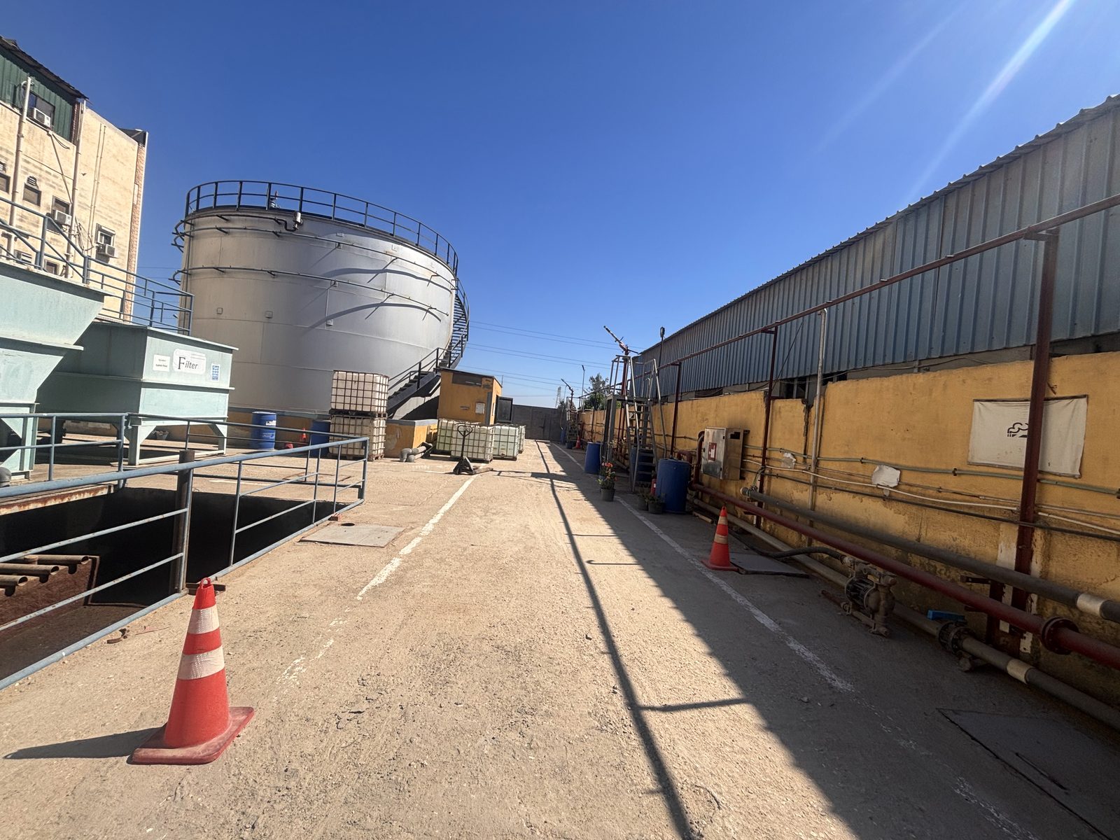 ICC storage tank and water treatment lanes